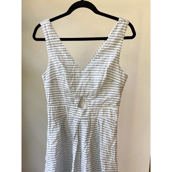 DINA BE FRANCESCA'S COLLECTION Women's Blue/White Striped Mini Tank Dress size M - Picture 3 of 9